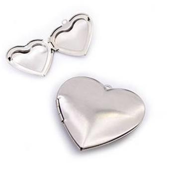 Šperky4U Ocelový přívěšek - srdce medailon otevírací - OK1183