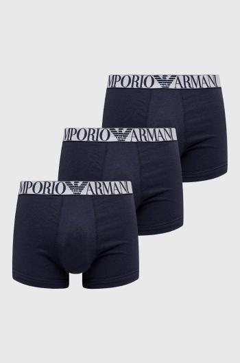 Boxerky Emporio Armani Underwear 3-pack pánské, tmavomodrá barva, 111357 4R726