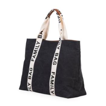 CHILDHOME Přebalovací taška Family Bag Signature Canvas Black