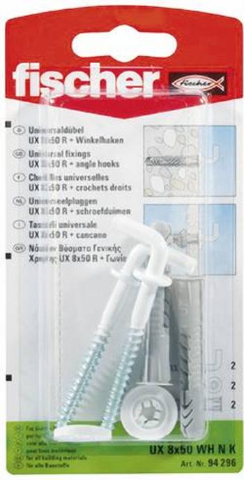 Univerzální hmoždinka Fischer UX 8 x 50 WH N K 94296, Vnější délka 50 mm, Vnější Ø 8 mm, 2 ks