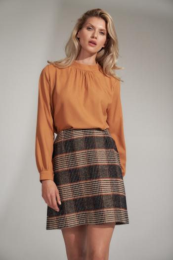 KARAMELOVÁ DÁMSKÁ ELEGANTNÍ HALENKA M730 CARAMEL BROWN Velikost: L