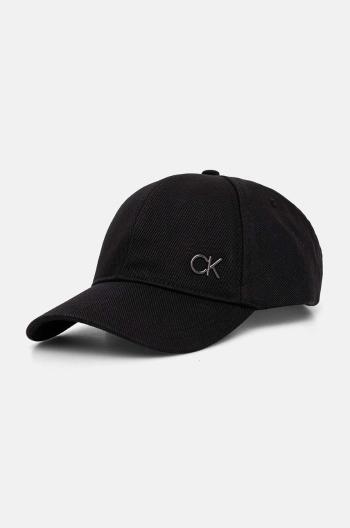 Kšiltovka Calvin Klein černá barva, hladká, K50K512349