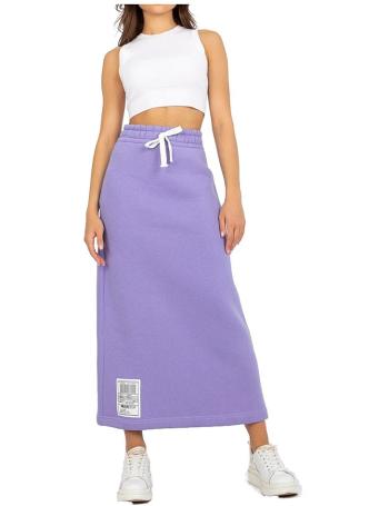 Světle fialová midi sukně se zipem vel. L/XL