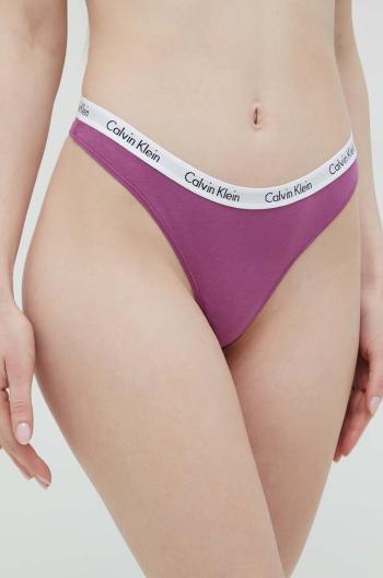 Tanga Calvin Klein Underwear fialová barva