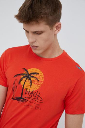 Bavlněné tričko CMP oranžová barva, s potiskem