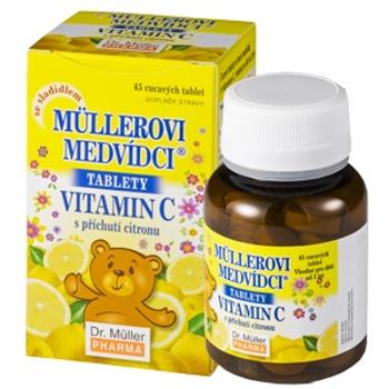 Dr.Muller Müllerovi medvídci s vitamín C a přích.citronu, cucavé tablety 45 ks