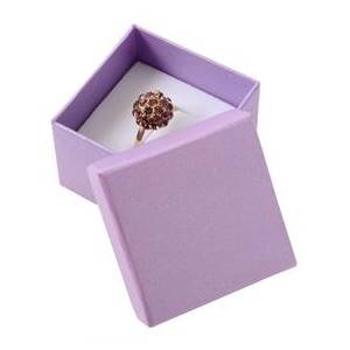 Šperky4U Malá dárková krabička na prsten - perleťově fialová - KR0188-VI