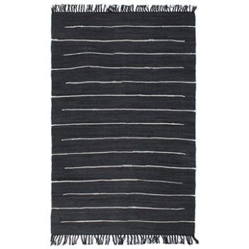 Ručně tkaný koberec Chindi bavlna 160x230 cm antracitový (133935)
