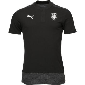 Puma CASUALS POLO FAČR Pánské polo triko, černá, velikost