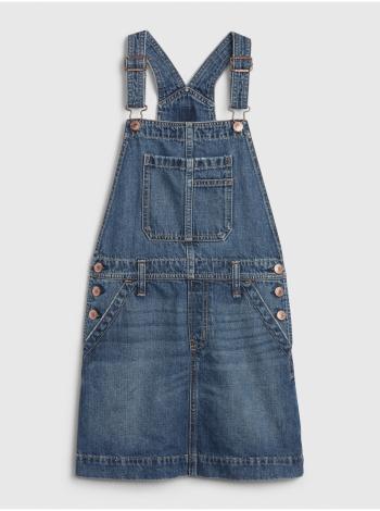 Modrá holčičí dětská džínová sukně s laclem GAP overal denim skirtall