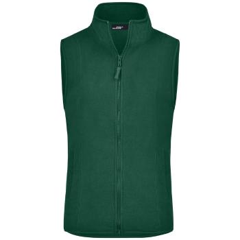 James & Nicholson Dámská fleecová vesta JN048 - Tmavě zelená | XL