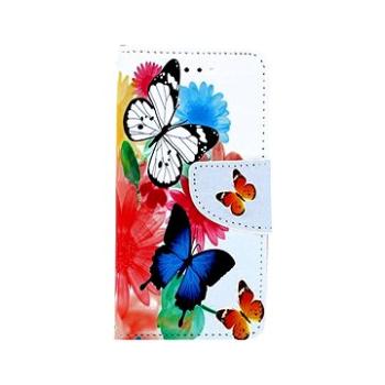 TopQ iPhone SE 2020 knížkové Barevné s motýlky 49757 (Sun-49757)