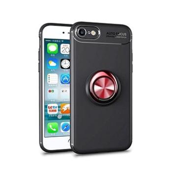 TopQ iPhone SE 2020 silikon černý s červeným prstenem 49632 (Sun-49632)