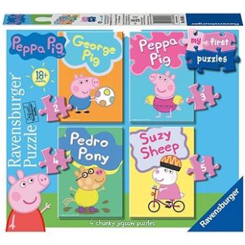 Ravensburger puzzle 069606 Moje první puzzle Prasátko Peppa 2/3/4/5 dílků  (4005556069606)