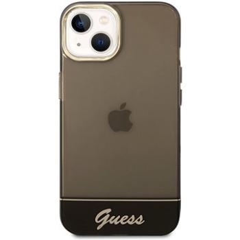 Guess PC/TPU Camera Outline Translucent Zadní Kryt pro iPhone 14 Plus Black (GUHCP14MHGCOK)