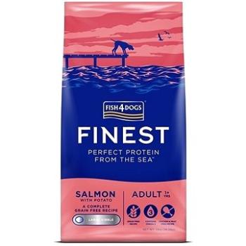 FISH4DOGS Granule malé pro starší psy Finest losos se sladkými bramborami 12 kg, 8+ (5056008812669)