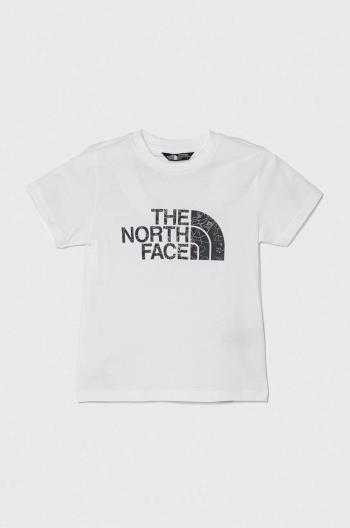 Dětské tričko The North Face EASY TEE bílá barva, s potiskem