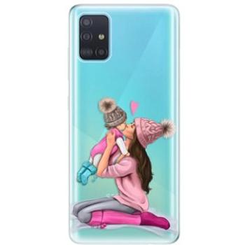 iSaprio Kissing Mom - Brunette and Girl pro Samsung Galaxy A51 (kmbrugirl-TPU3_A51)