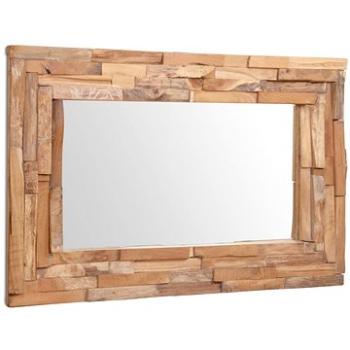 Dekorativní zrcadlo teak 90 x 60 cm obdélníkové (244563)