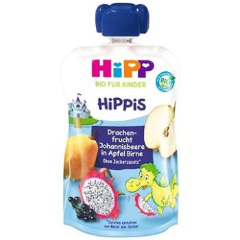 HiPP BIO Hippies Jablko-Hruška-Dračí ovoce -Černý rybíz 6× 100 g (4062300342859)