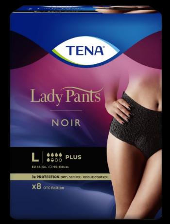 Tena Lady Pants Noir Plus Large Černé inkontinenční kalhotky 8 ks