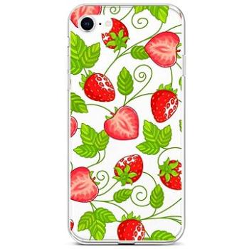 TopQ Kryt iPhone SE 2022 silikon Strawberries 74008 (Sun-74008)