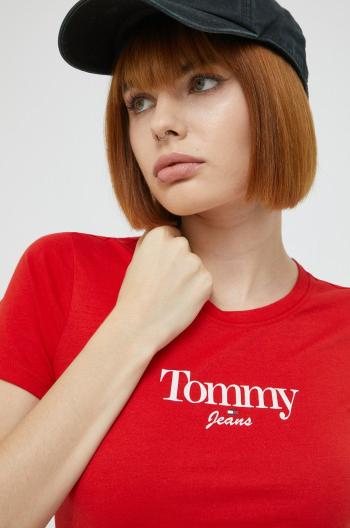 Tričko Tommy Jeans červená barva
