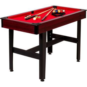 57276 GamesPlanet® Kulečníkový stůl pool biliard 4 ft, červený
