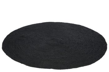 Jutový černý koberec Blackin - Ø 150 cm 77391