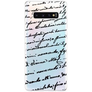 iSaprio Handwriting 01 Black pro Samsung Galaxy S10+ (hawri01b-TPU-gS10p)