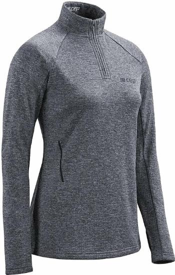 CEP W0A39 Winter Run Shirt Women Black Melange S Běžecká mikina