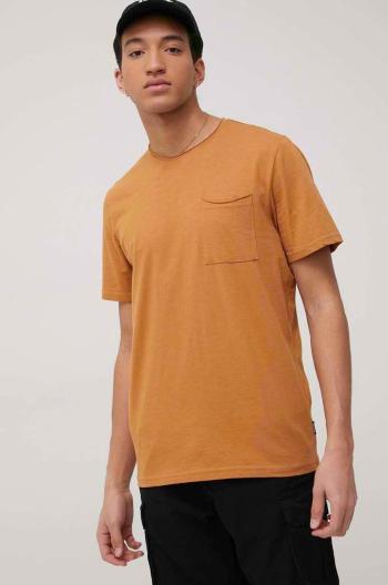 Bavlněné tričko Only & Sons oranžová barva, hladký