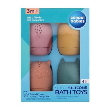 Canpol babies Silicone Bath Toys hračka 4 ks silikonových hraček pro děti