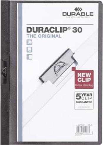 Durable DURACLIP 30 - 2200, 220001 složka s klipem DIN A4, černá