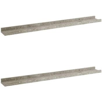 Shumee Nástěnné 2 ks betonově šedá 80×9×3 cm , 326701 (326701)