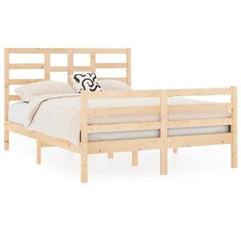 Rám postele masivní dřevo 140 × 190 cm, 3105840 (3105840)