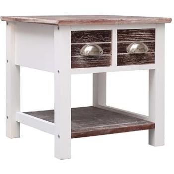 Odkládací stolek hnědý 40x40x40 cm dřevo pavlovnie (284067)