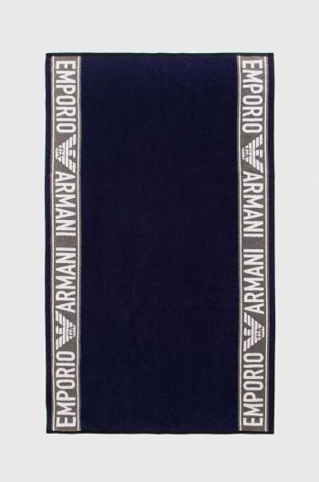 Bavlněný ručník Emporio Armani Underwear tmavomodrá barva