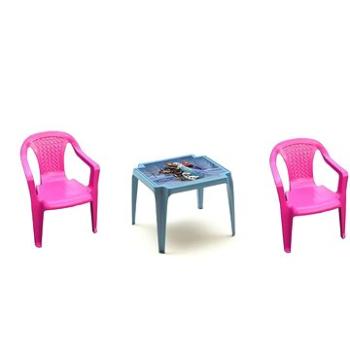IPAE - sada růžová 2 židličky + stoleček FROZEN (8595105735145)