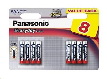 PANASONIC Alkalické baterie Everyday Power LR03EPS/8BW AAA 1, 5V (Blistr 8ks)