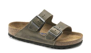 Birkenstock Arizona FL WB Faded Khaki Narrow Fit hnědé 1019377