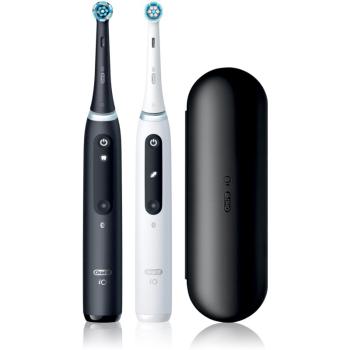 Oral B iO 5 DUO elektrický zubní kartáček + 2 náhradní hlavice s cestovním pouzdrem Black & White