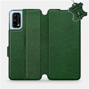 Flipové pouzdro na mobil Realme 7 Pro - Zelené - kožené -   Green Leather (5903516586448)