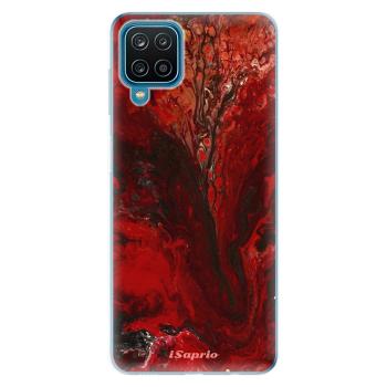 Odolné silikonové pouzdro iSaprio - RedMarble 17 - Samsung Galaxy A12