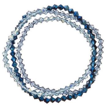Náramek se Swarovski krystaly modrý 33081.5 metalic denim, Modrá