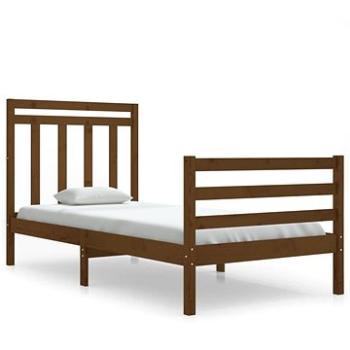 Rám postele medově hnědý masivní dřevo 90 × 200 cm, 3105303 (3105303)