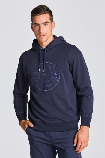 MIKINA GANT D2. MONOGRAM SWEAT HOODIE modrá XL