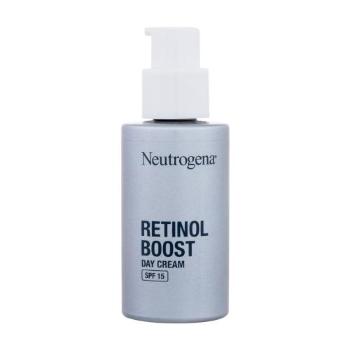 Neutrogena Retinol Boost Day Cream SPF15 50 ml denní pleťový krém poškozená krabička proti vráskám; na pigmentové skvrny; zpevnění a lifting pleti