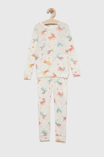Dětské bavlněné pyžamo GAP bílá barva