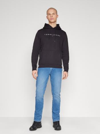 Tommy Jeans pánská černá mikina LINEAR LOGO  - L (BDS)